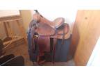 Custom Leather Saddle with Steel Tree (16")