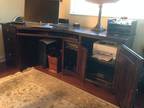 Large cherry office desk