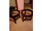 Round glass top end tables