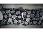 flower pattern decorative throw pillows with ruffle edge