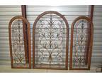 LARGE 3 pc. Metal wall hanging