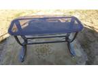 Glass Topped Rolling Table