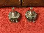 2 Vintage 1950's 1960's Clarostat Potentiometers Pots Guitar Amp Amplifier