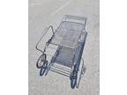 Black Wrought Iron Patio Style Outdoor Chaise Lounge Chair