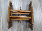 Antique Moorish Brass Tray Table on Inlaid Folding Stand