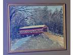 painting antique covered bridge