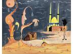 Signed Original Oil on Canvas Surrealism Abstract Middle Eastern