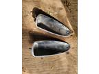 1958 1959 1960 Corvette OEM tail light bezels with sockets, 1 pair, Original!!