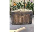 Antique Captains Pirates Chest 32IN X 22IN X18IN Camel Back Authentic Trunk
