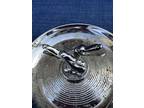 Vintage Hamilton Products Art Deco Chrome Pincherette Ashtray with pelican birds