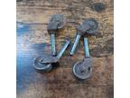 Antique Furniture Dresser Casters Wood Metal Swivel 4 Rollers 1-1/2" Diameter