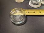 8 Vintage Clear Glass Furniture Coasters Floor Protection ANCHOR HOCKING