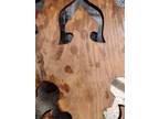 Antique Victorian Folding Carved Leaf Black Forest Walnut Wall Shelf