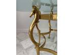 French Midcentury Bronze Center or Dining Table, Octagonal Shape, Horse Motif