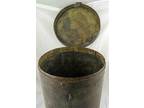 Steampunk Industrial Steel Metal Can Container with Hinged Lid 18" x 11-3/8"