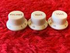 1960's Fender Stratocaster Volume and Tone 3 knob set 3 spoke New Old Stock NOS