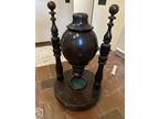 Antique Mahogany 24in Keno Game #'s Dispenser With Numbered Pieces.