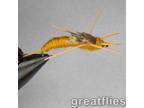 1 dozen (12) - Kaufmann's Stonefly Nymph - GOLDEN - Rubber Legs - Bead Head