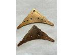 Art nouveau corner brackets with brass cherubs