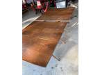 Mid Century Modern Dining Table Extendable Dark Wood X Legs 80” X 38”