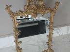 Victorian Ornate Cast Iron Art Picture Mirror Frame Wall Hanging / Stand It Up