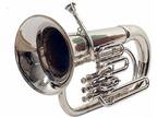SAI Musicals Euphonium-Silver, 3 valve with Bag and Mouthpiece BRS HORN TUBA MUS