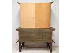 Vintage French China Cabinet - Carved Bruegel Style Two Piece With Acorn Feet