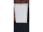 Vintage PORCELAIN ENAMEL TABLE TOP 25"x40" White W/ Black