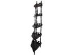Antique Victorian Corner Shelf Free Standing Walnut Shelving Etagere Hand Carved
