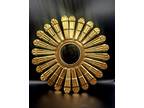 Mid Century Inspired Starburst Metal Mirror