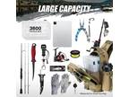 Fishing Tackle Backpack with Rod & Gear Holder, Lightweight Outdoor Water-Resist