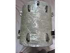 VINTAGE LUDWIG 1970 16” X 16” FLOOR TOM WHITE MARINE P 3ply ; BRILLIANT