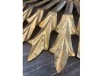 Vintage Starbust Sun Oval Mirror Wall Decor, Gold Gilt MCM Boho Glam Hollywood