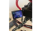 Canon EOS 70D DSLR Camera Videography Lot with 18-135mm Lens, Rode Mic, Tripods
