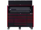 72" x 25" Rolling Tool Cabinet and 72" Top Hutch CRX72251901SET