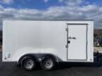 2024 Nationcraft Econocraft 7' x 16' White Enclosed Trailer