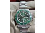 2015 Rolex Submariner 116610lv HULK Green Dial Oyster Bracelet 40mmComplete set!