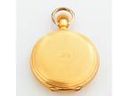 R. Lannier Pivoted Detent Chronometer Heavy 18k Yellow Gold Men's Pocket Watch