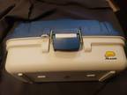 Plano 6102 Fishing Tackle Box2 Trays Blue And Ivory Used