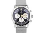 VINTAGE Breitling AVI Co-Pilot RAQUEL WELCH Steel Mesh Chrono 41mm Manual 765