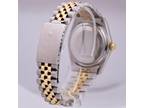 Rolex DateJust 36mm BLACK DIAMOND 18K Yellow Gold Stainless Steel Jubilee 16013