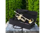 Bb Trumpet for Beginner or Advanced Student with Case, pair of gloves Set