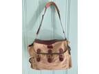 Vintage Orvis Tan Canvas & Leather Multi Compartment Fishing Shoulder Strap Bag