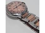 Full Set 2015 Cartier Ballon Bleu 36 mm Pink MOP Steel 18K Rose Gold Watch 3284