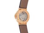Milus Zetios 18k Rose Gold Black Leather Automatic White Men's Watch ZET-ZP01