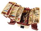 Fishing All Weather Tackle Box Bait Storage 7 Tray Hip Roof Organizer Hooks US