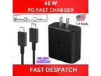 45W Super Fast Wall Charger Type USB-C Charging Cable For Samsung Galaxy S23 S22