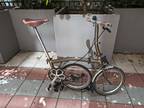 Brompton Raw Lacquer C2L Folding Bike Used Great Condition Two Speed