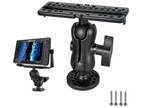 Fish Finder Mount Base Universal Mounting Plate 360 Degree Swivel Electronics