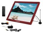 Trexonic Red 14" Portable Widescreen LED TV TRX-14D w Warranty HDMI SD USB AV